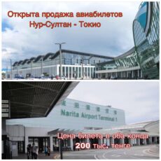 Сегодня стартует продажа авиабилетов по маршруту Нур-Султан — Токио