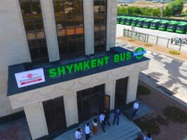 Первый муниципальный автобусный парк открыли в Шымкенте