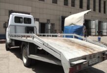 Тройное ДТП произошло в центре Шымкента Эвакуатор