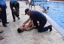 В Шымкентском аквапарке учили спасать людей