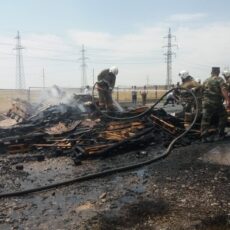 В Шымкенте в СЭЗ «Оңтүстік» произошел пожар