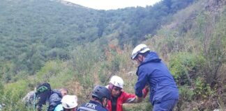 Второй раз спасатели спускают с гор парня-астматика в ущелье Сайрам-су