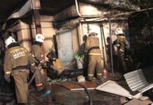 Пожарные Шымкента вытащили из горящего дома четыре баллона с газом взорвался баллон