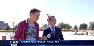 В Туркестане появился музыкальный фонтан