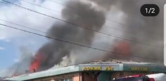 В Туркестане произошел пожар в гостинице «Яссы»