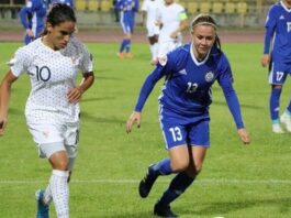 Женская команда Казахстана по футболу уступила Франции