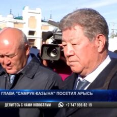 Стадион за 240 миллионов тенге в Арыси открыли Есимов и Шукеев