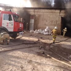 В Шымкенте произошел пожар в ваточесальном цеху пожар, ТОО «Мерри Компани»
