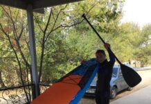 В Туркестанской области появился новый вид спорта — сапсерфинг