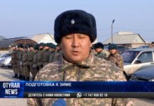 Военные и полицейские Шымкента проверили готовность техники к зиме