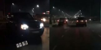 Водители джипов устроили ночные гонки в центре Туркестана