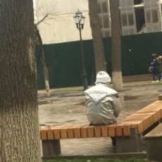 Служба под проливным дождем