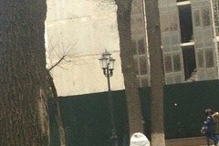 Служба под проливным дождем