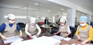 Шымкент производит 100 тысяч масок в день