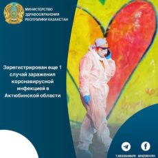 Один случай регистрации коронавируса зарегистрирован в Актюбинской области