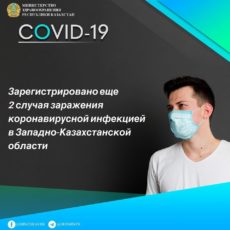 Зарегистрировано 2 случая заражения коронавирусной инфекцией в ЗКО