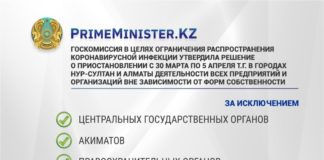 С 30 марта по 5 апреля т.г. в Нур-Султане и Алматы будет приостановлена деятельность предприятий и организаций