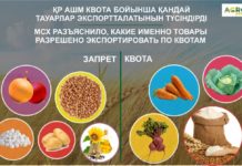 Запрещенные к вывозу из Казахстана сельхозтовары уточнили в МСХ