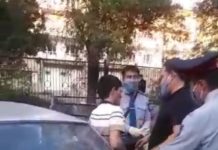 Полицейские Кентау задержали злостного нарушителя карантина Задержание нарушителя ЧП в Кентау