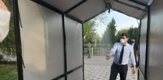 В Арыси устанавливают дезинфицирующие аппараты