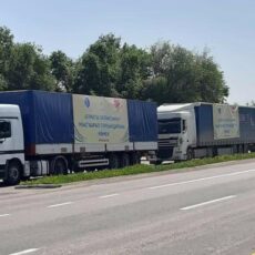 В Мактааральский район прибыл второй караван гуманитарной помощи из Алматинской области гуманитарная помощь