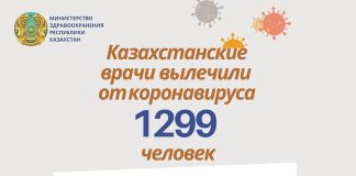 Казахстанские врачи вылечили от коронавируса 1299 человек