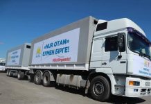 В Мактарал прибыло 40 тонн гуманитарной помощи от партии «Nur Otan» Нур Отан