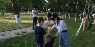 В Туркестане прошел плоггинг-марафон субботник