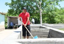 В жилом массиве Елтай заложен фундамент пяти домов стройка