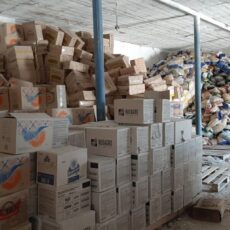 Жители Махтааральского района, пострадавшие от наводнения, обеспечены продуктами питания склад