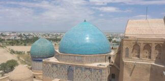 Завершена реставрация купола мавзолея Ясауи реставрация мавзолея