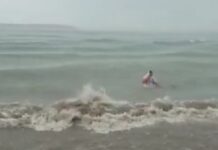 Капризы природы: Шторм промчался по Шардаринскому водохранилищу штром