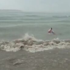 Капризы природы: Шторм промчался по Шардаринскому водохранилищу штром