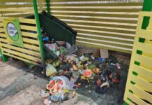 Мусорный контейнер в Шымкенте сожгли на следующий день после установки