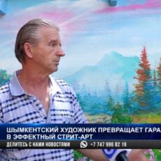 Житель Шымкента превращает гаражи в произведения стрит-искусства