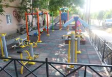 Какой объем работ запланирован в Аль-Фарабийском районе Шымкента детская площадка