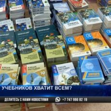 Школьникам Шымкента начали выдавать учебники