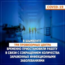 В Шымкенте три провизорных центра приостановили свою работу