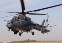 Вертолеты над Шымкентом: это учения летчиков авиационной базы Шымкент вертолет