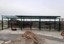 В Каратауском районе обновили 64 ограждения мусорных контейнеров площадки для мусорных контейнеров