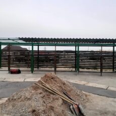 В Каратауском районе обновили 64 ограждения мусорных контейнеров площадки для мусорных контейнеров
