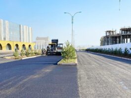 ремонт дороги, Туркестан