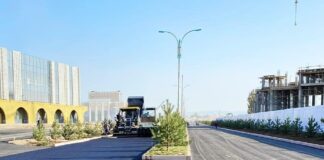 В Туркестане завершен ремонт дороги улицы Б. Батырбекова ремонт дороги, Туркестан