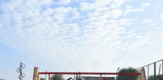 32 сектор Туркестана: Кентаусцы обустроили и озеленили территорию детская площадка