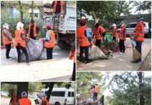 В Аль — Фарабийском районе Шымкента провели осеннюю санитарную очистку осенние санитарные работы