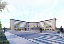 В Туркестане возводятся стены многопрофильной районной больницы Туркестан