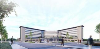 В Туркестане возводятся стены многопрофильной районной больницы Туркестан