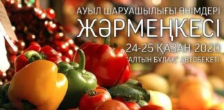 В выходные в Туркестане пройдет сельхозярмарка ярмарка