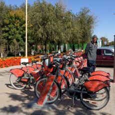 В Туркестане установлено 5 велостанций с 40 велосипедами