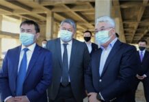 Бейбут Атамкулов ознакомился с ходом строительства нового пассажирского терминала Атамбаев, Айтенов